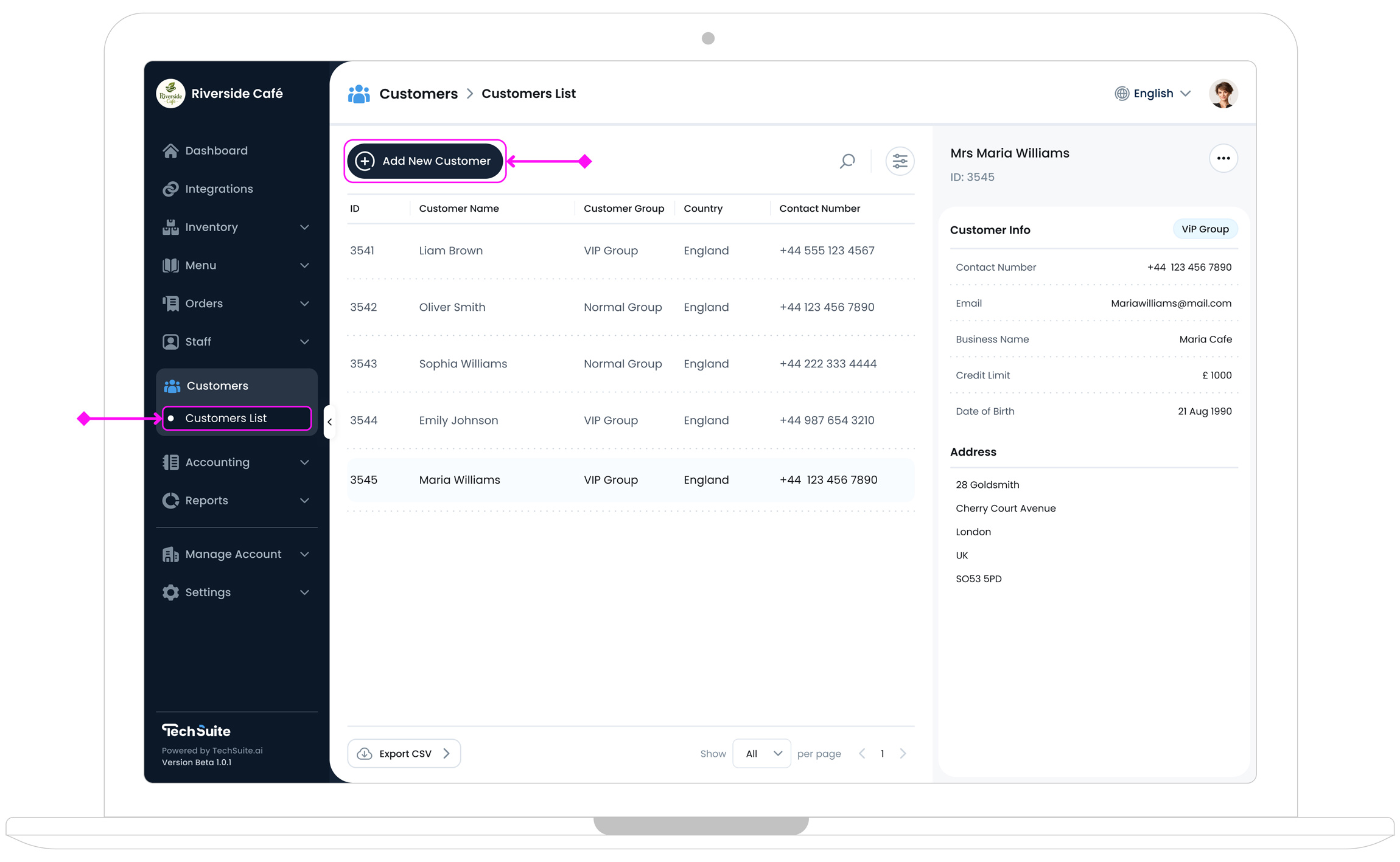Add New Customer Access