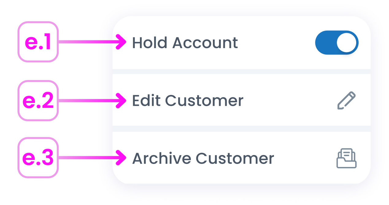 Customer List Options