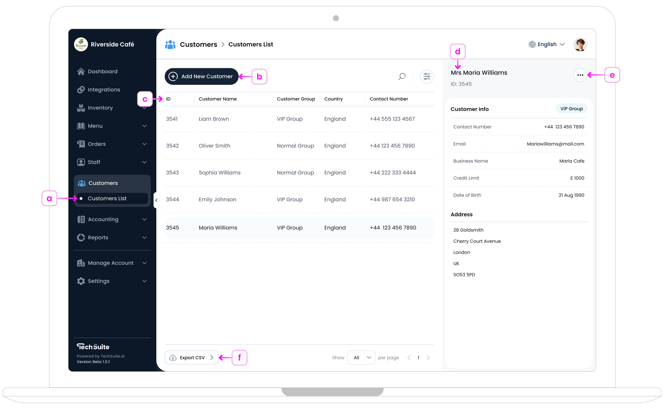 Customer List Overview
