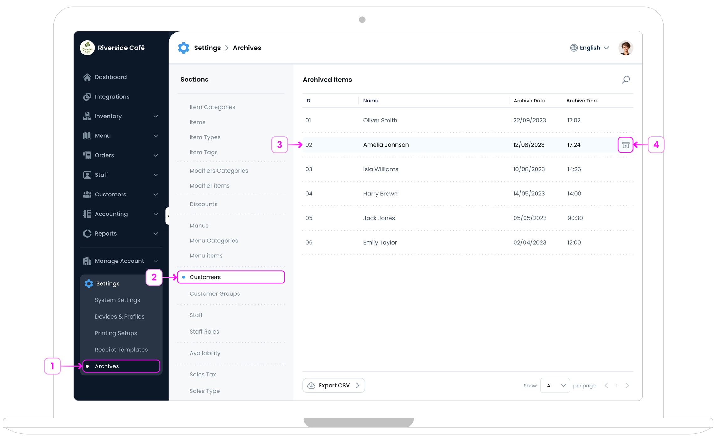 Access Archive Customers