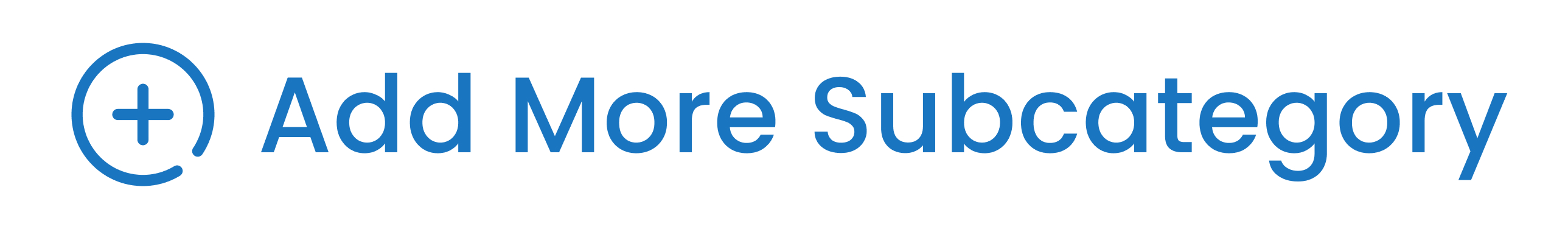 Add Subcategory Button