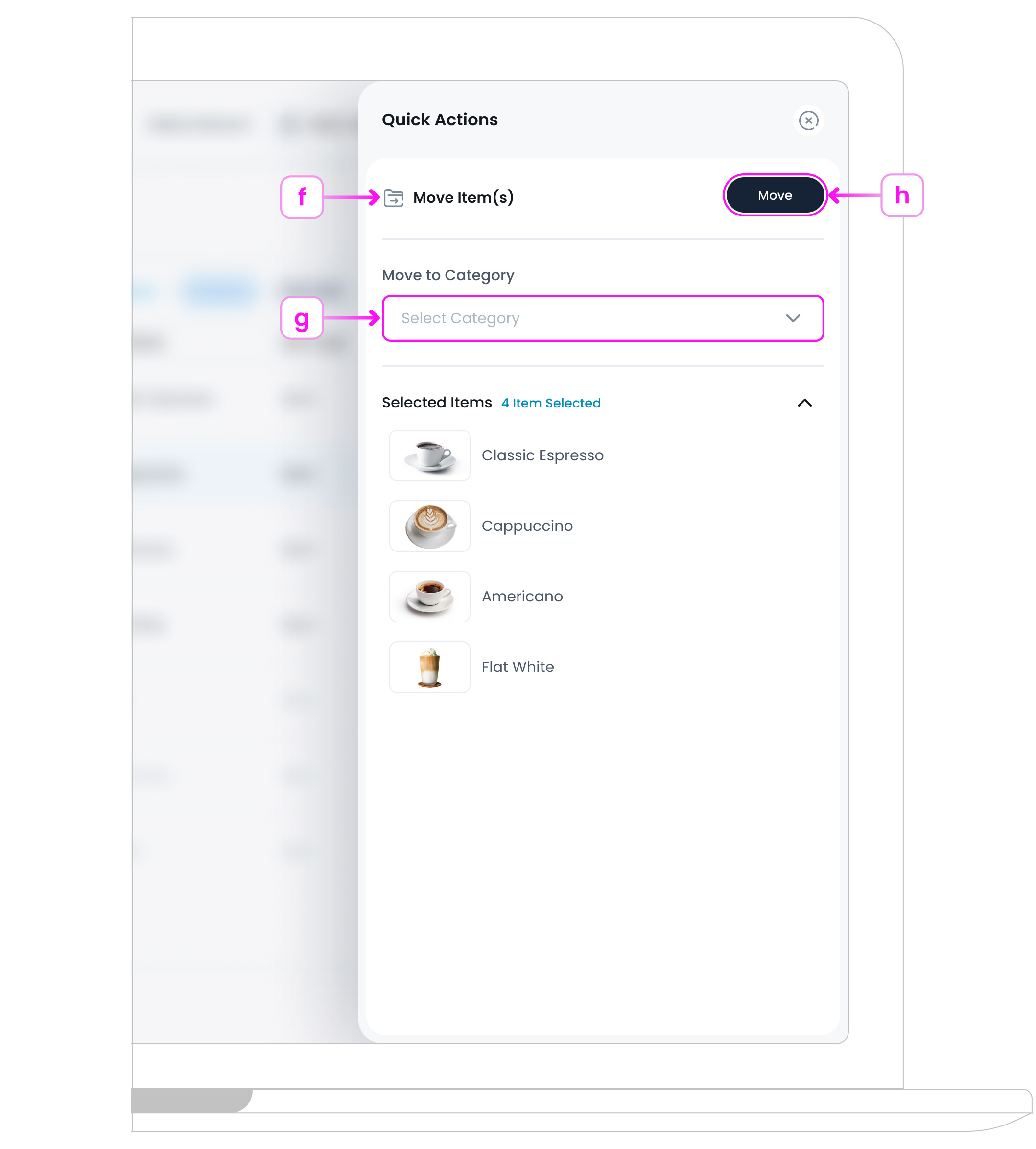 Bulk Move Item Modal