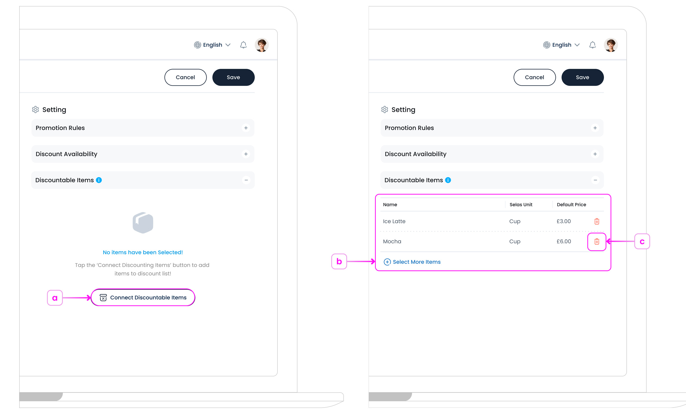 Add Discountable Items