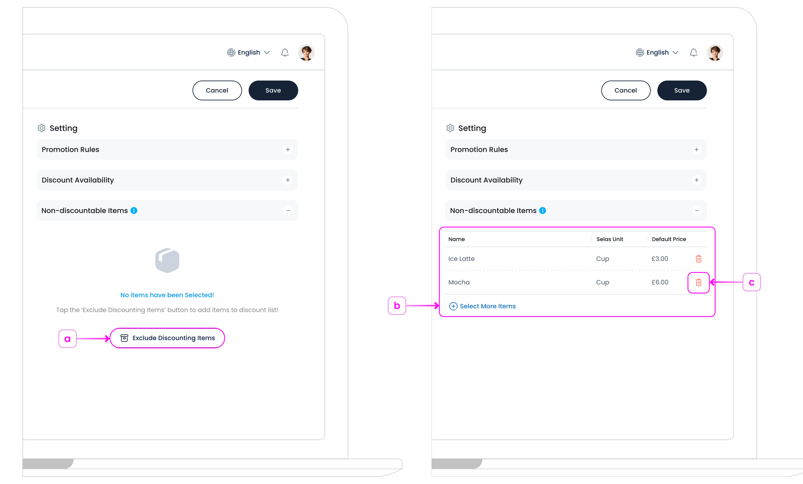 Add Non-Discountable Items