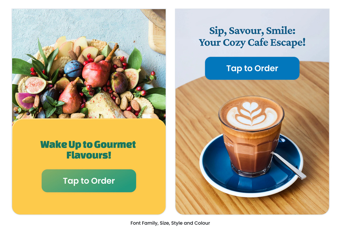 Welcome message text colour picker