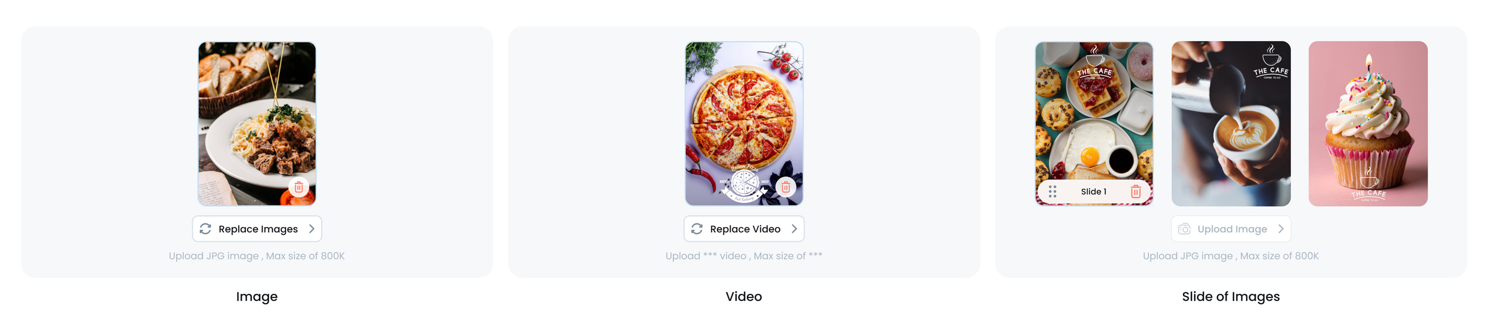 Preview of Kiosk Standby Media Options