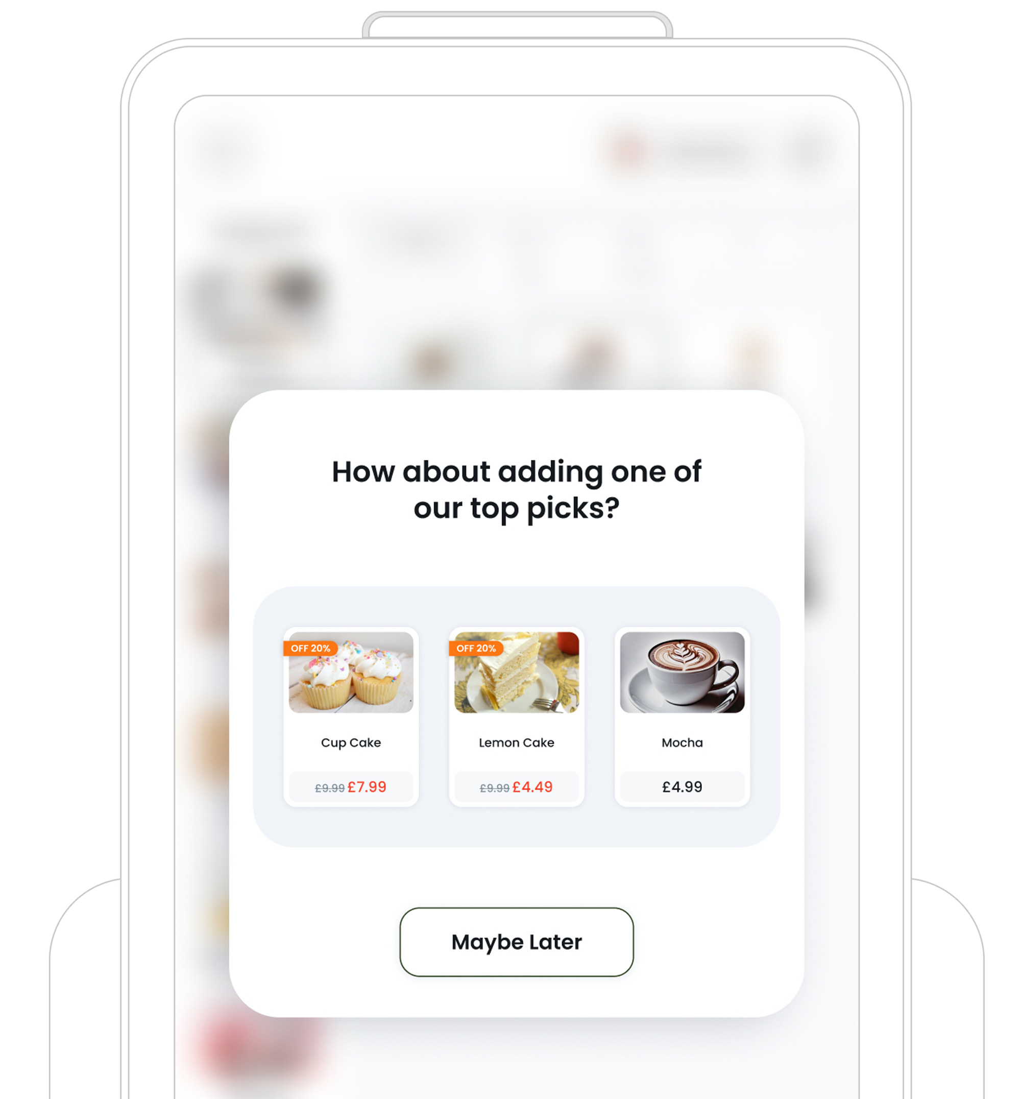 Suggested Items Popup