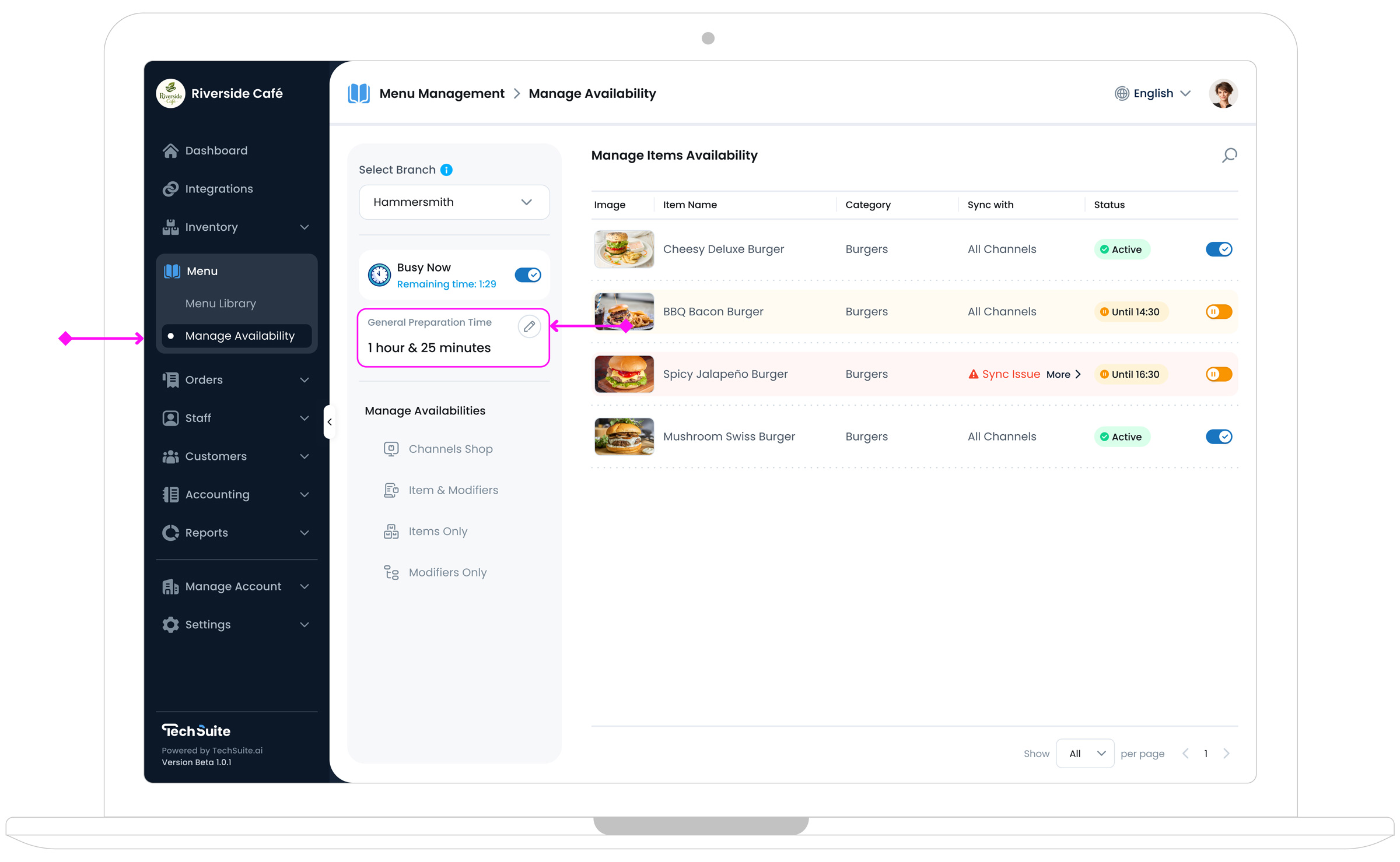 General Preparation Time access page