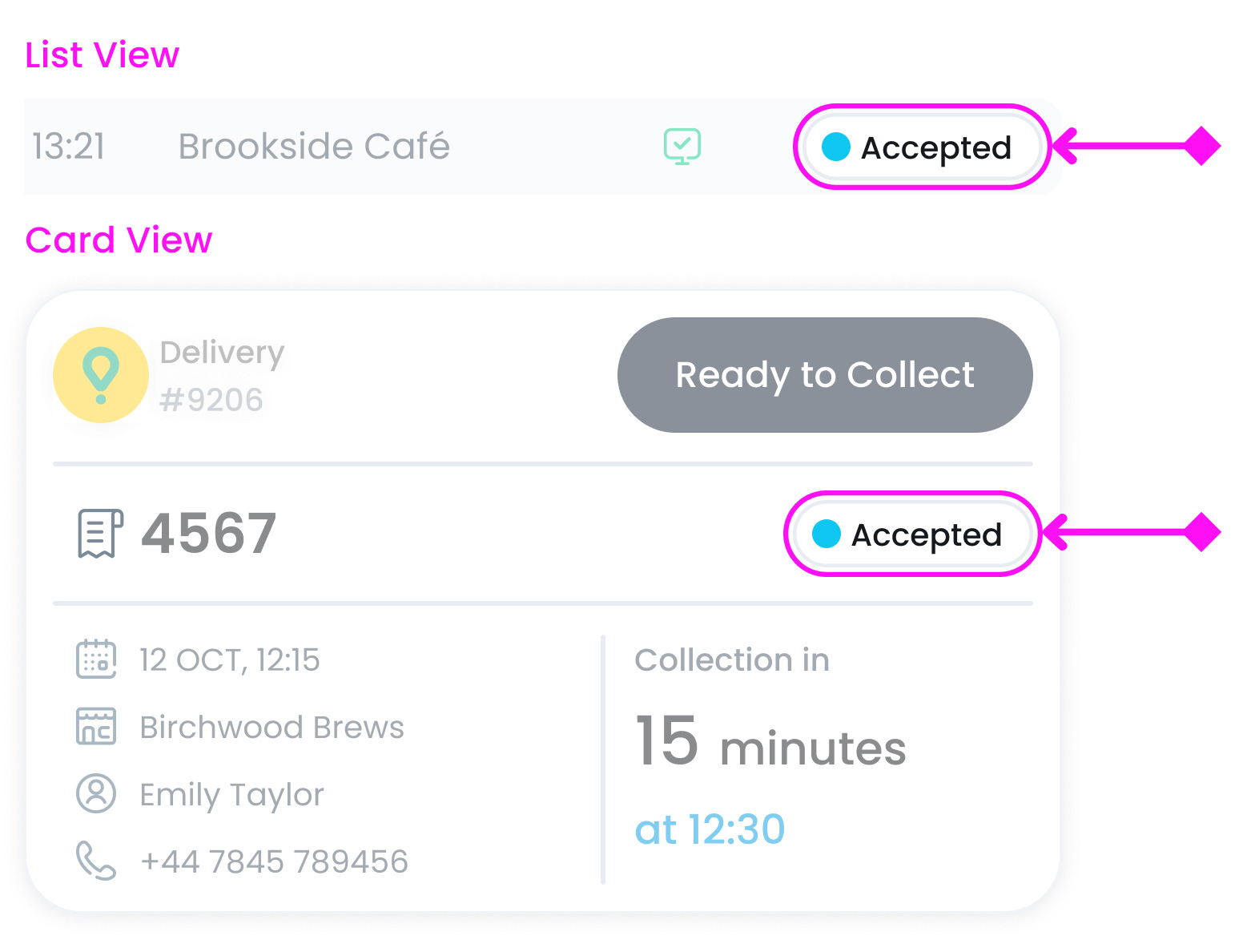 Order Tag Accepted Explanation