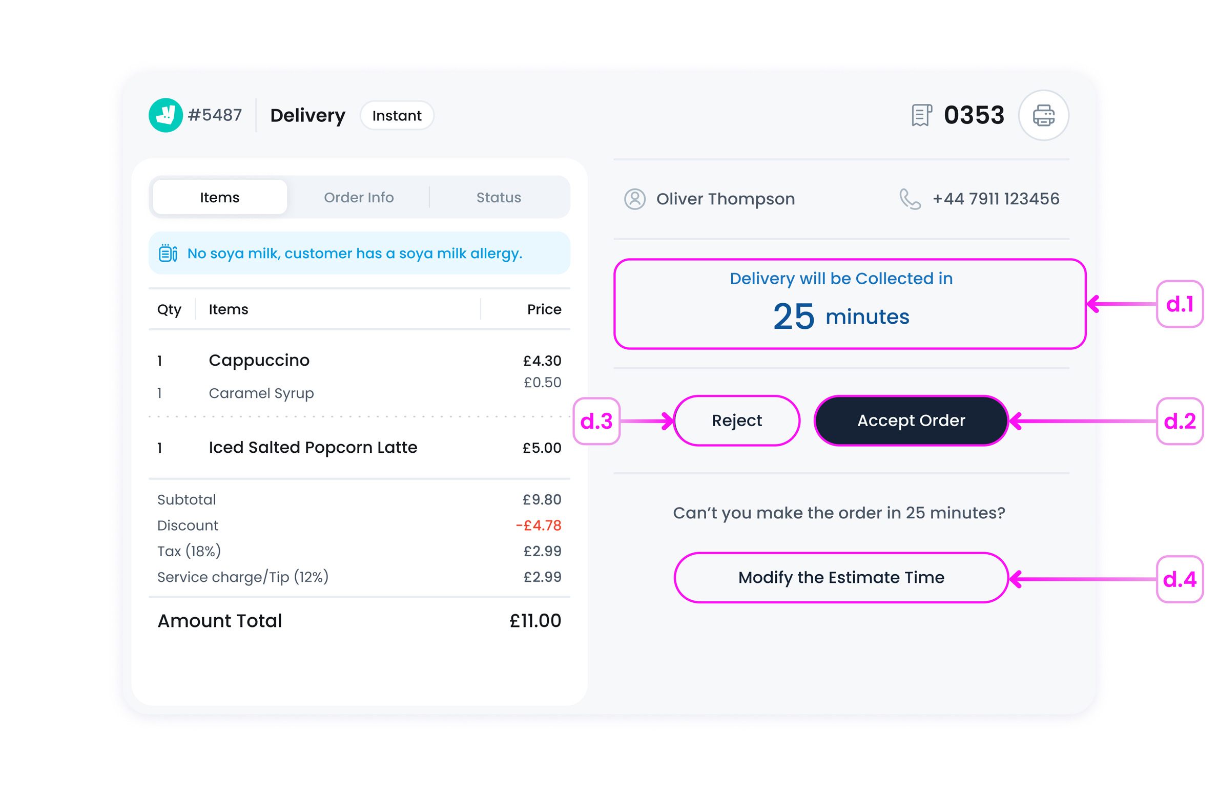 Order Timing and Actions