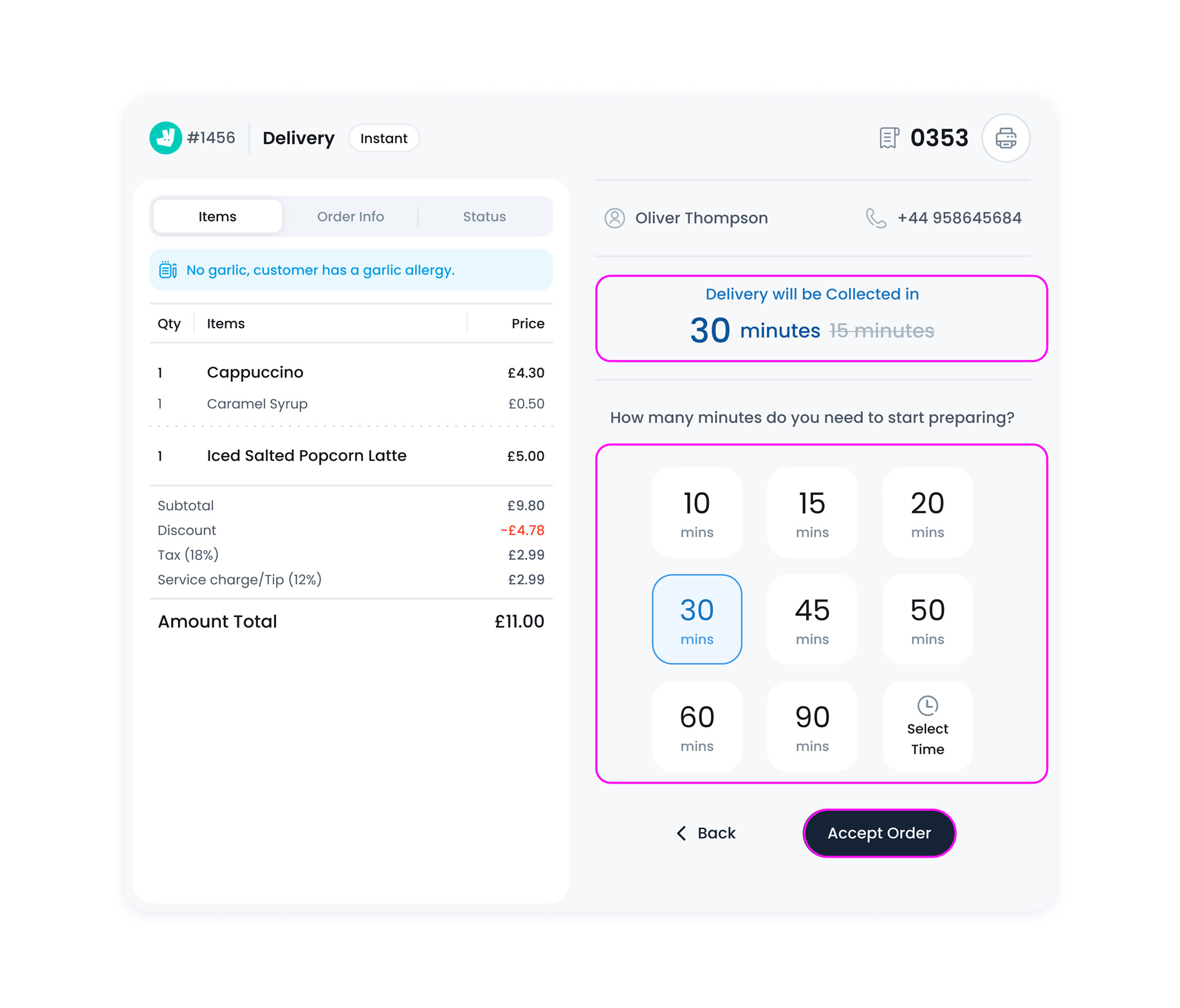 Modify Estimate Time