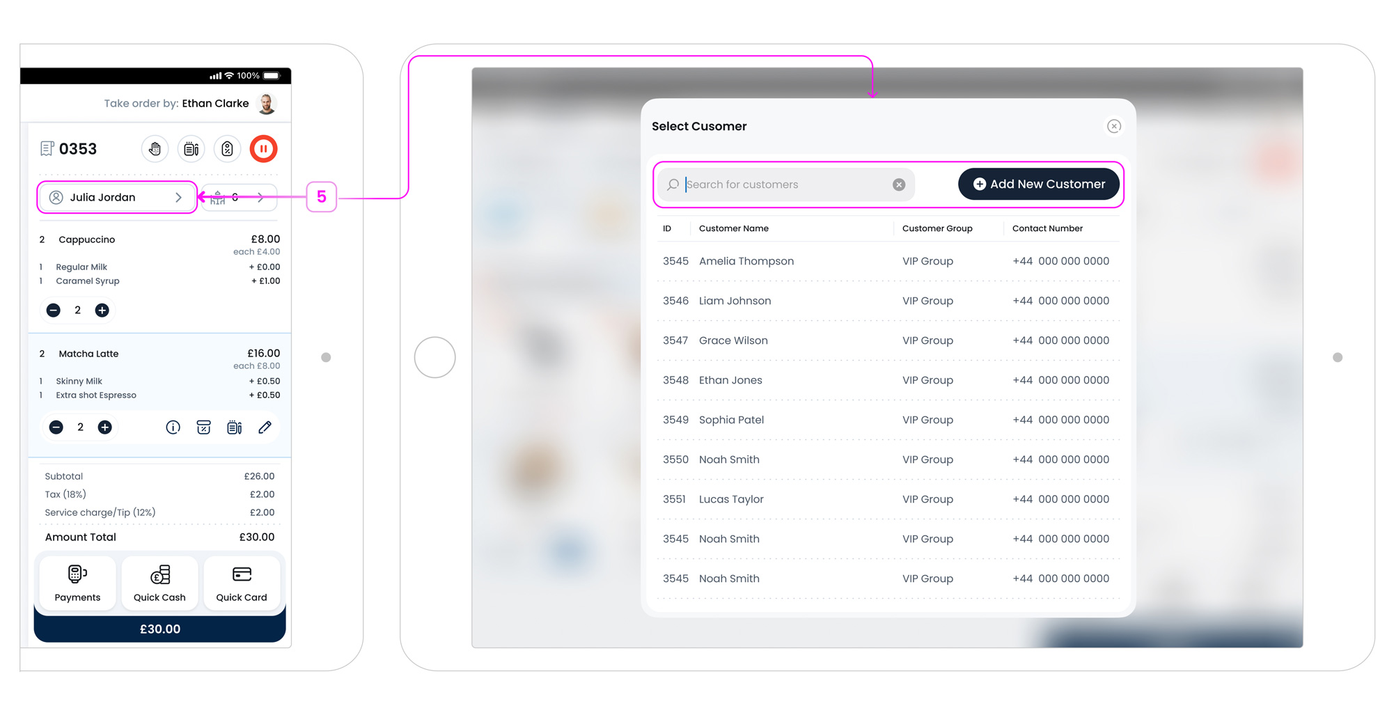 Add Customer to Order