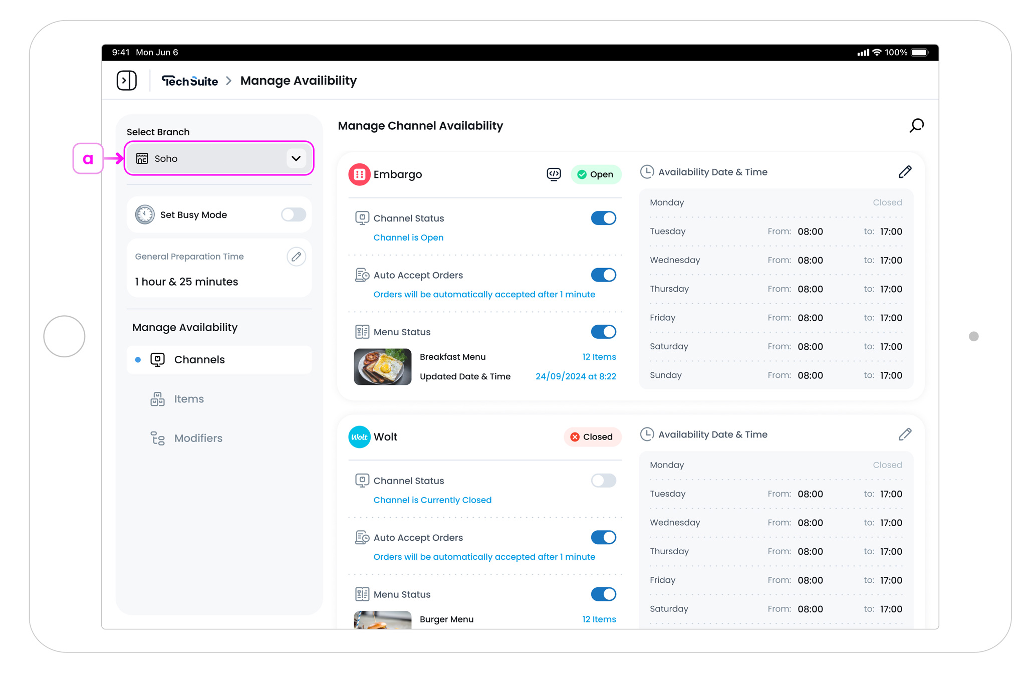 Select Branch for Availability