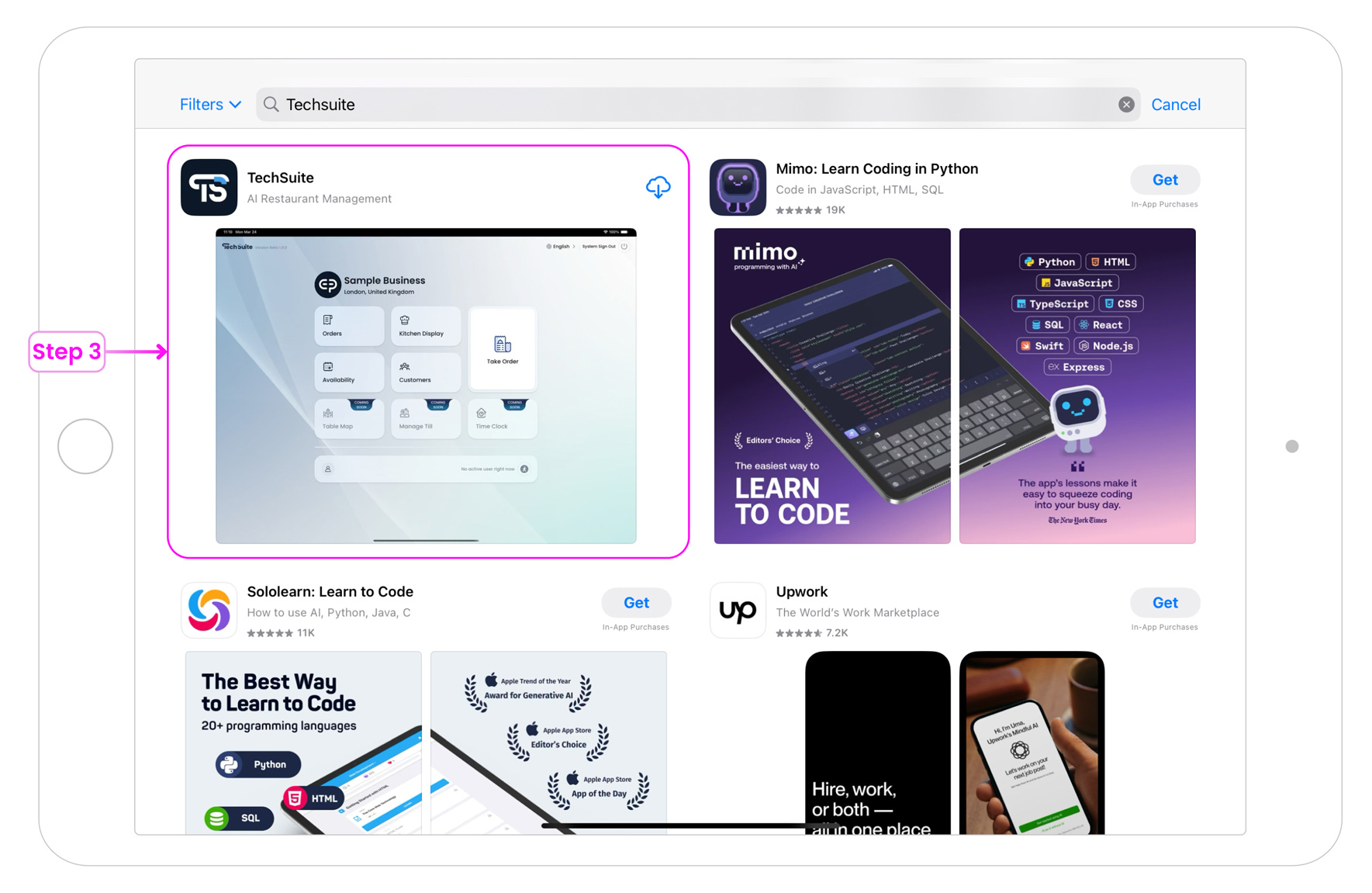TechSuite POS App Listing