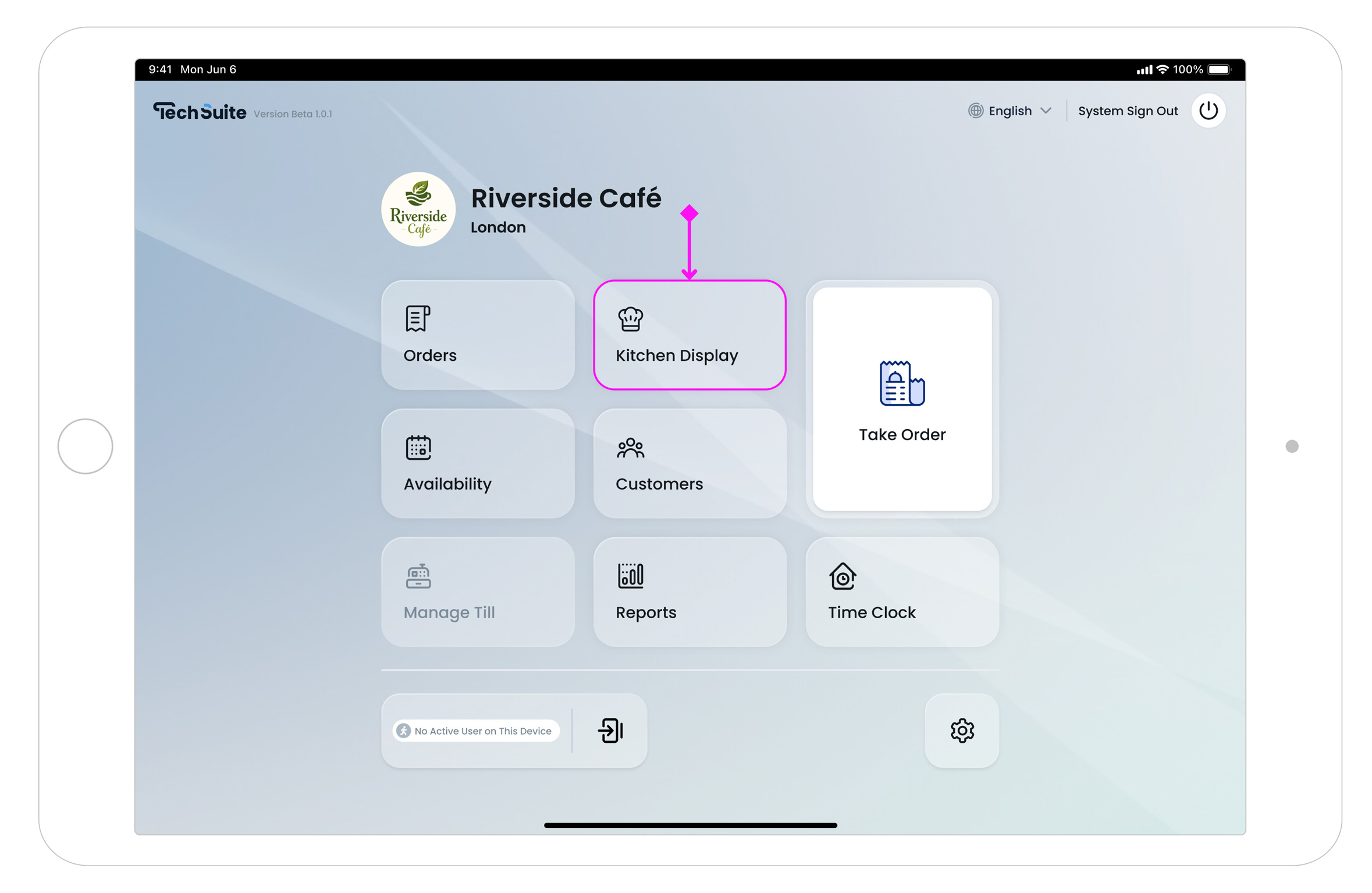 Open Kitchen Display from POS Home