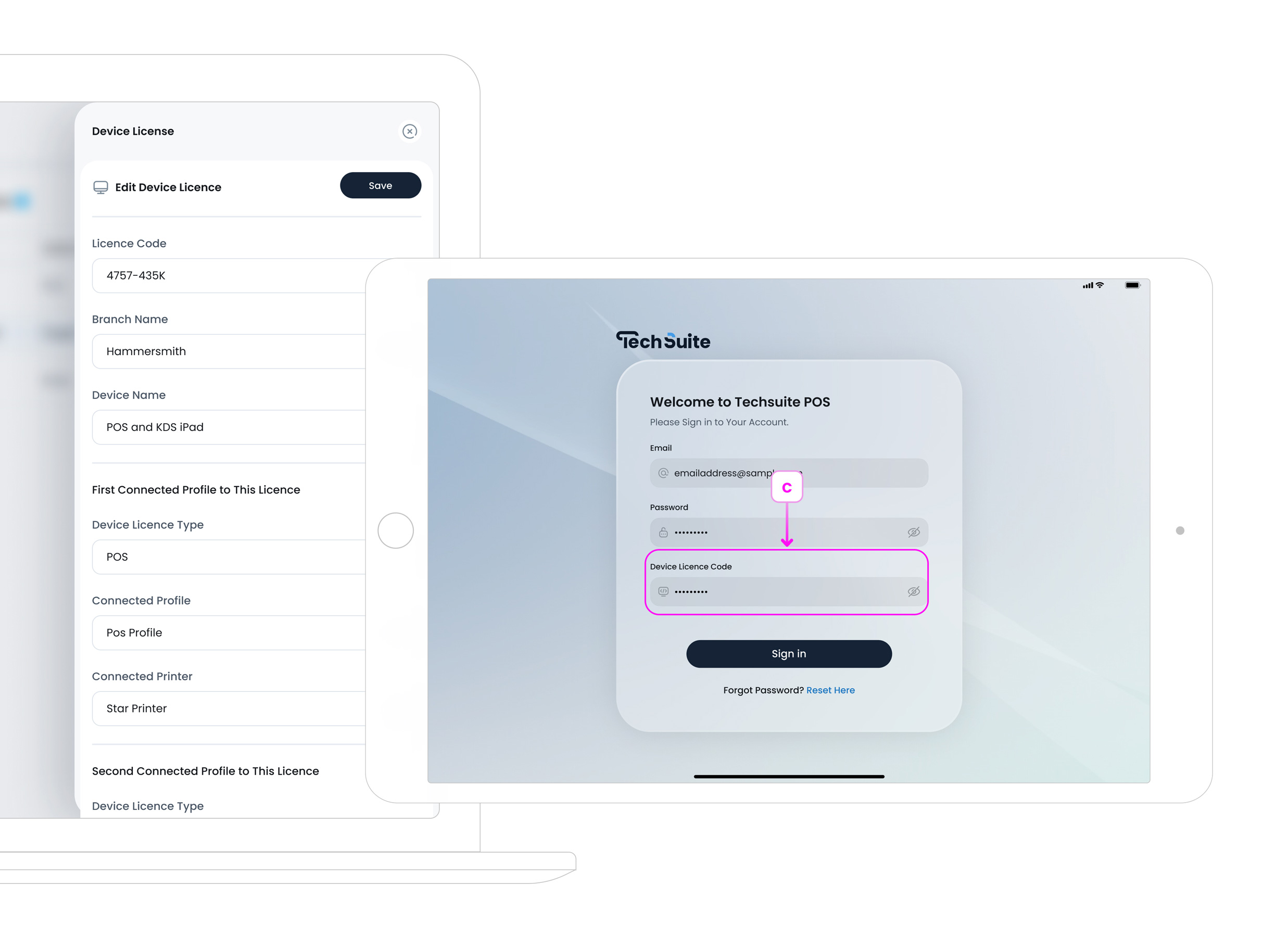 POS Sign-In with Licence Code