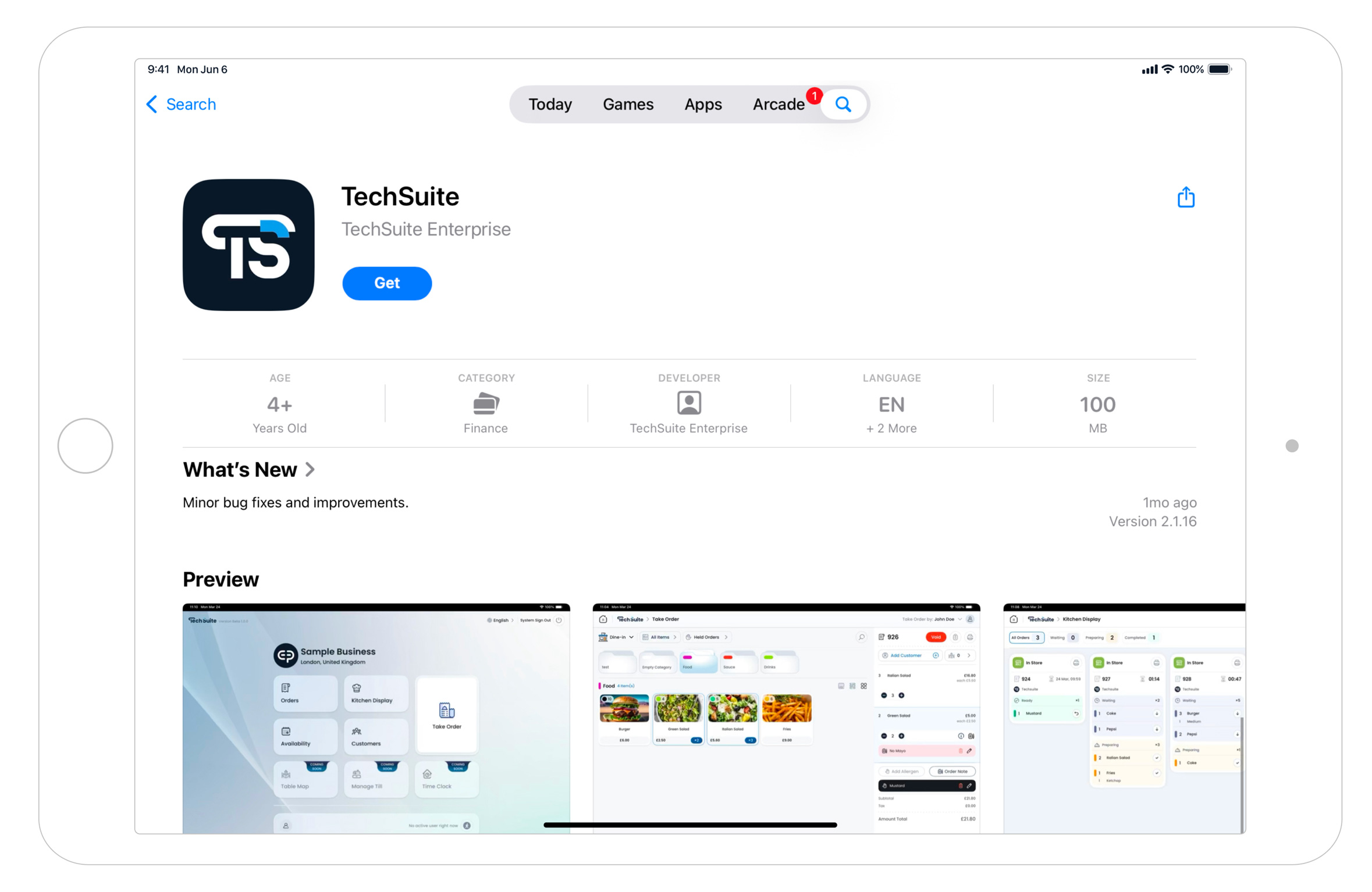 Download TechSuite POS from the App Store