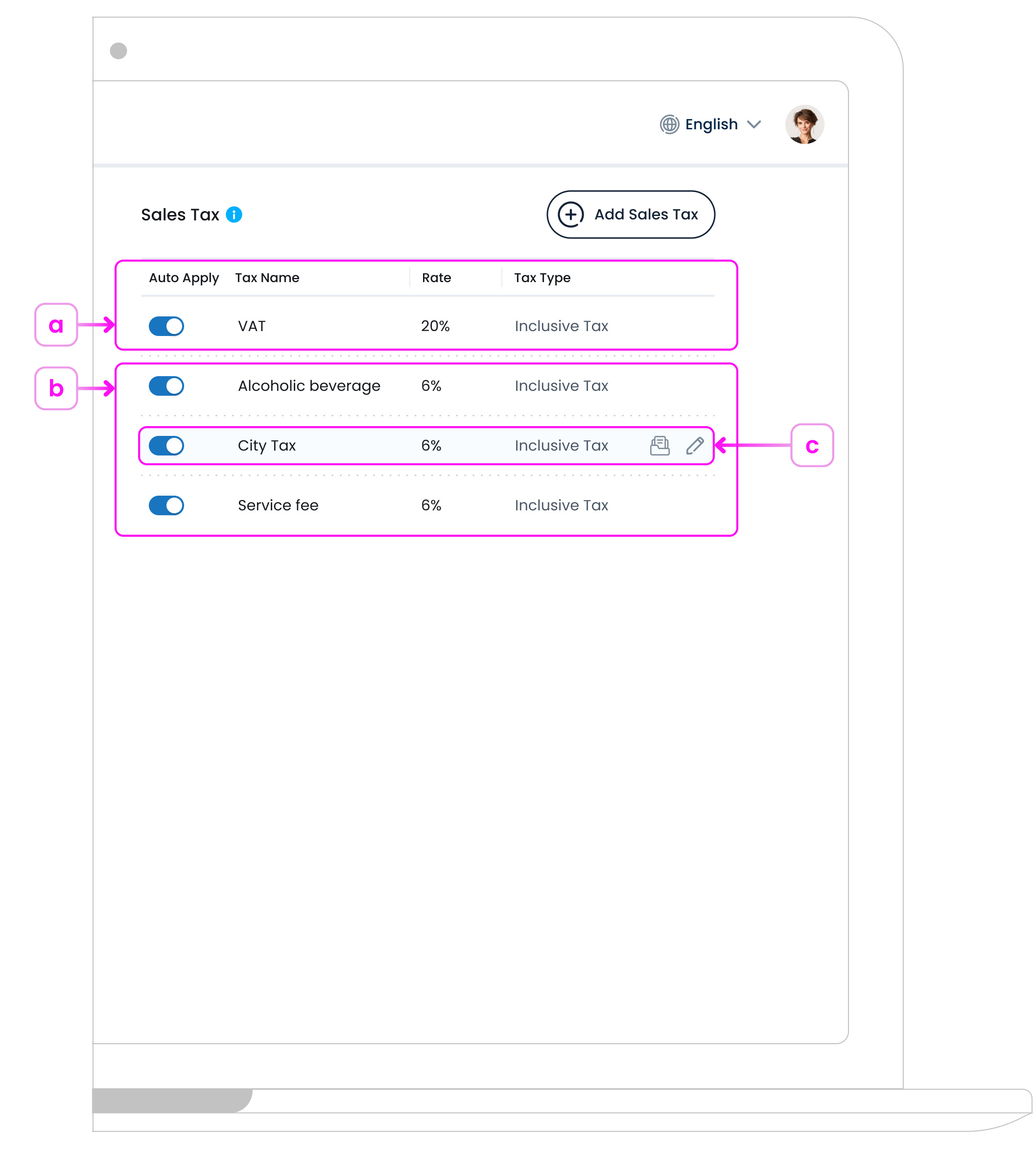 Sales Tax&ampampampnbspPage Overview