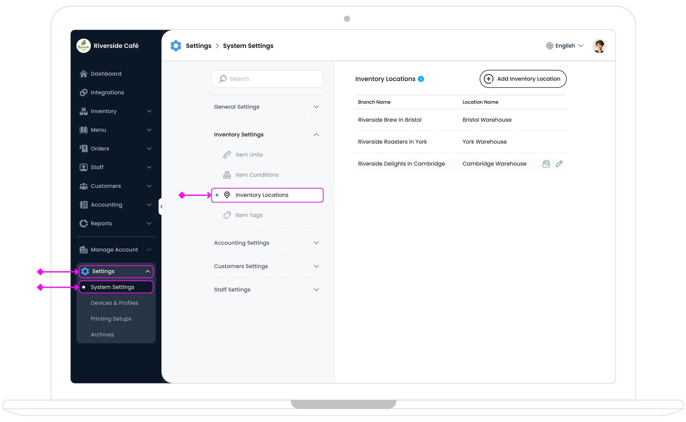 Inventory Locations Access