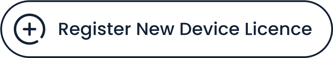 Register New Device Licence button