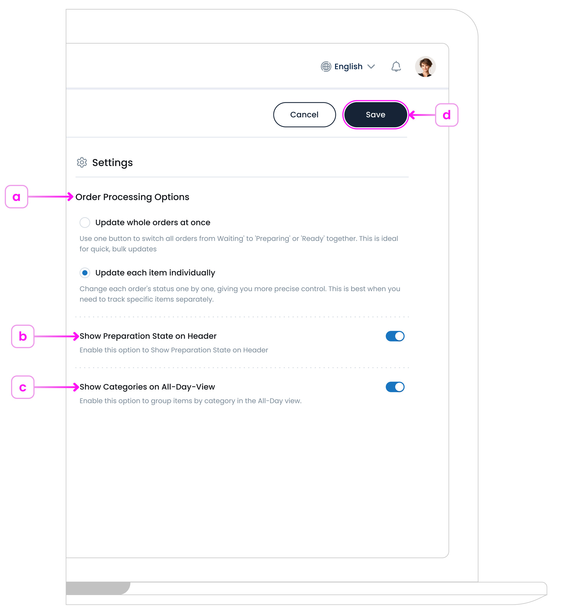 KDS Layout Style Options