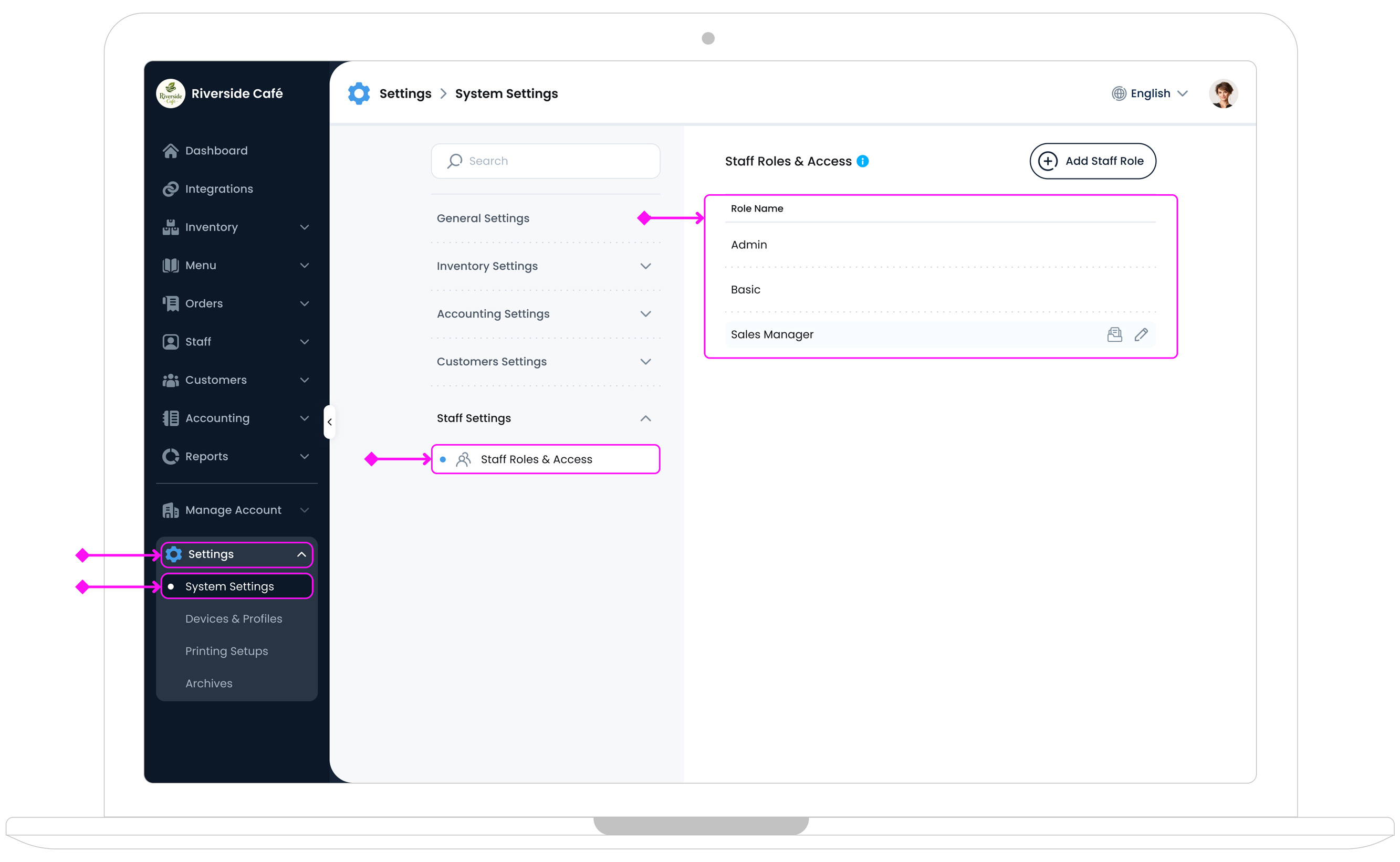 Staff Roles and Access