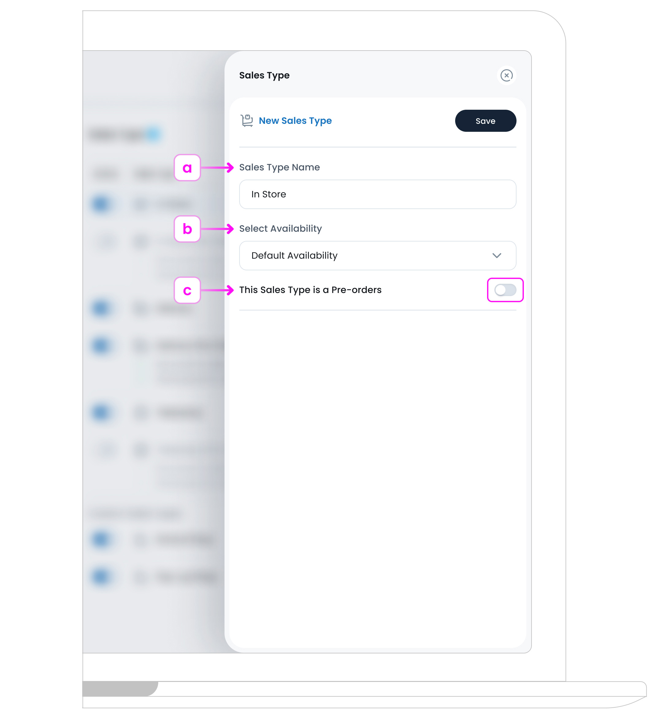 Adding a New Sales Type
